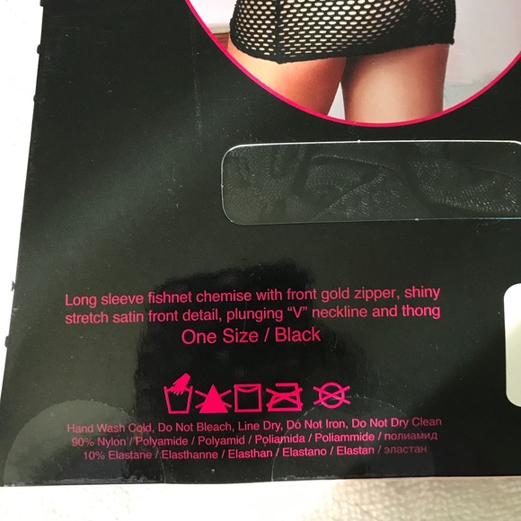 SEXY Seven til Midnight Black Fishnet Chemise - Picture 5 of 9